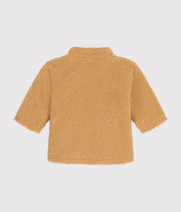 Giacca in sherpa per beb&egrave; beige