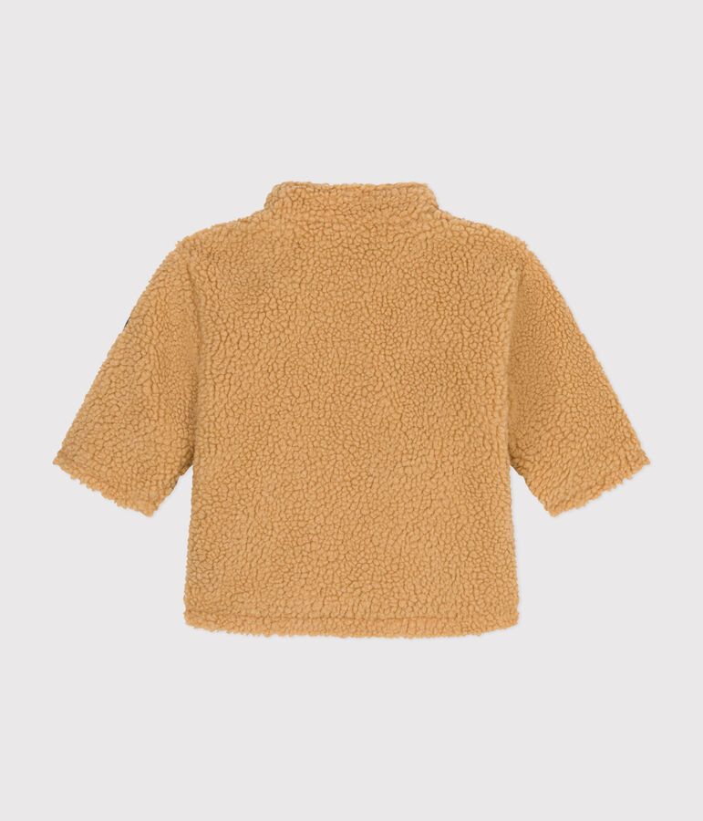 Giacca in sherpa per beb&egrave; beige