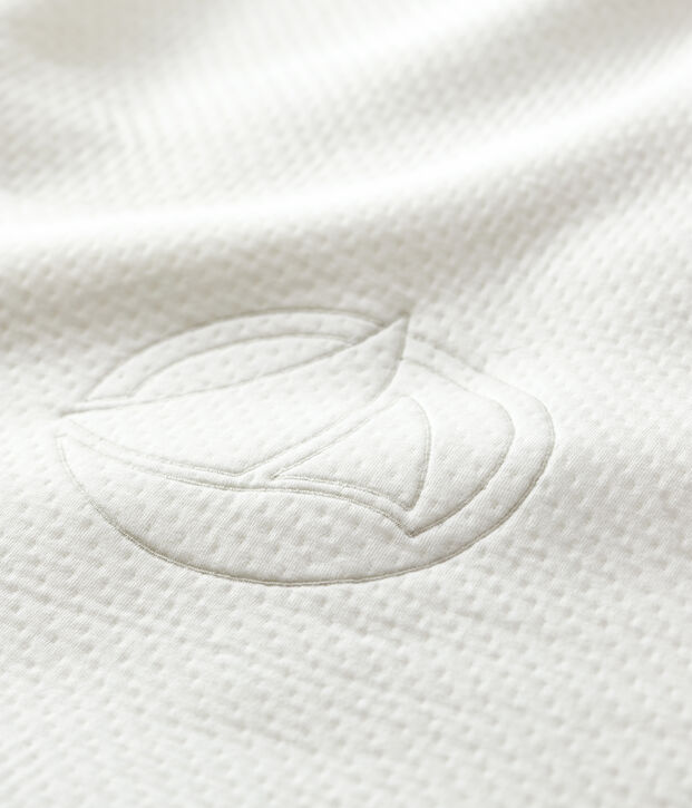 Copertina beb&egrave; in cotone biologico bianco