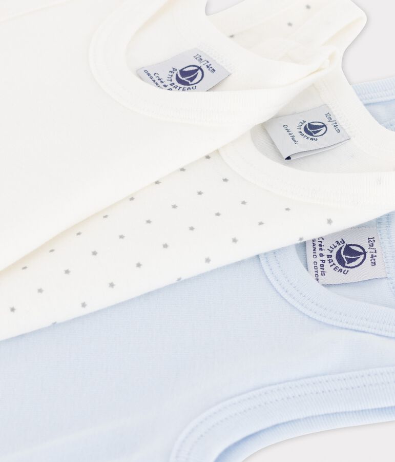 Confezione da 3 body senza maniche in cotone biologico variante 1