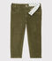 Pantalone in velluto bebè. verde MILITARY