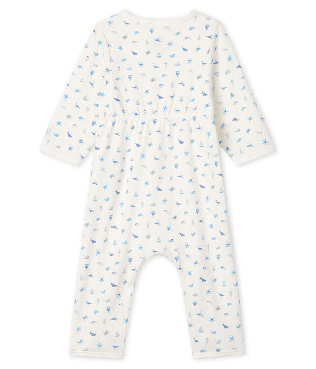 Bodyjama senza piedi beb&egrave; a costine bianco/multicolore