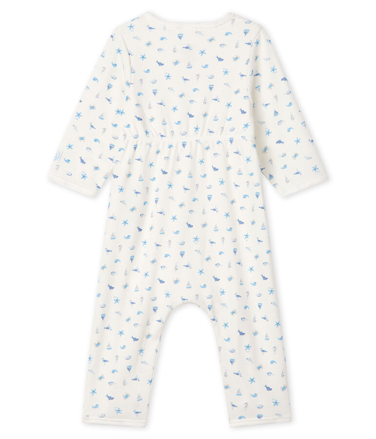 Bodyjama senza piedi beb&egrave; a costine bianco/multicolore