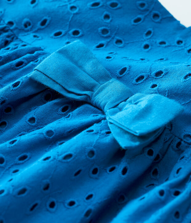 Abito con spalline in sangallo beb&egrave; femmina blu
