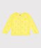 Cardigan in cotone tinta unita bambino giallo