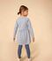 Abito a maniche lunghe in cotone spesso a righe bambina AZUL/ MONTELIMAR