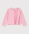 Cardigan in cotone tinta unita bambino rosa