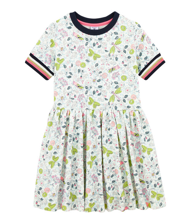 Abito bambina bianco/multicolore
