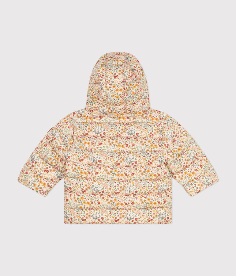 Piumino con cappuccio e stampa neonato bianco AVALANCHE/ MULTICO