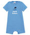 Tutina corta bebè maschio millerighe blu RIYADH/bianco MARSHMALLOW