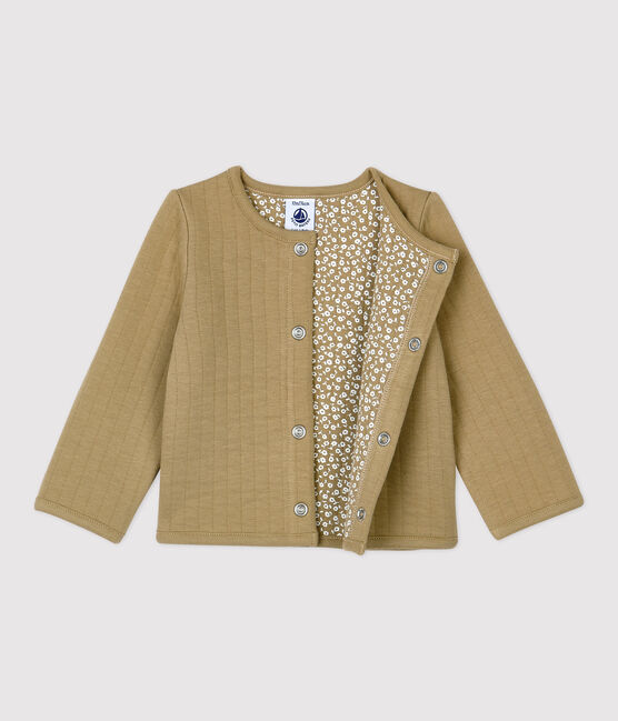 Cardigan bebè in tubique trapuntato. beige JERRYCAN