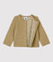 Cardigan bebè in tubique trapuntato. beige JERRYCAN
