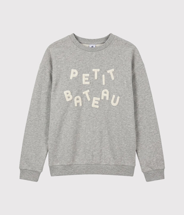 Maglia in tessuto felpato donna grigio
