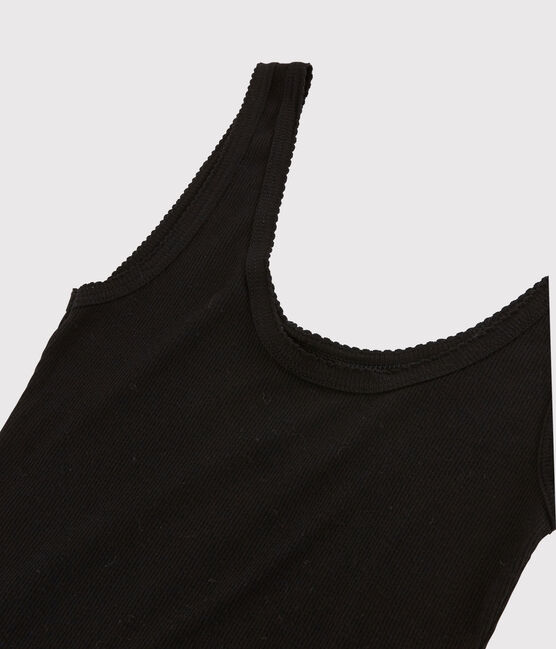 Canottiera lana e cotone Donna nero NOIR