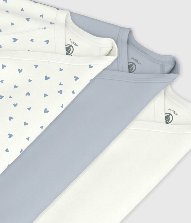 Set di body incrociati a maniche lunghe in cotone fantasia neonato multicolore