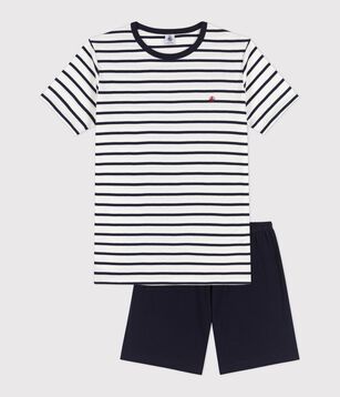 Petit Bateau Pigiama In Cotone Biologico Per Bambine, A Coste, Chiusura A Vestire