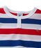 Pyjacourt garçon en jersey rayé bianco ECUME/blu SOURCE/ ECUME