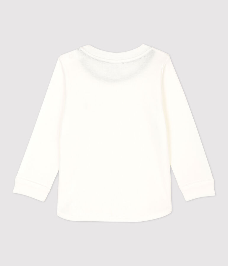 T-shirt in cotone beb&egrave; bianco MARSHMALLOW