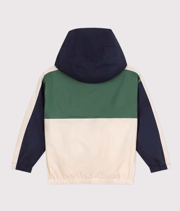 Giacca a vento bambino ecru/multicolore