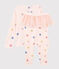 Pigiama maschera ballerina bambina a costine rosa FLEUR/bianco MULTICO