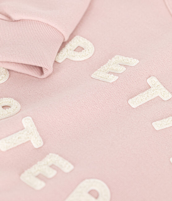 Maglia in tessuto felpato bambina rosa SALINE