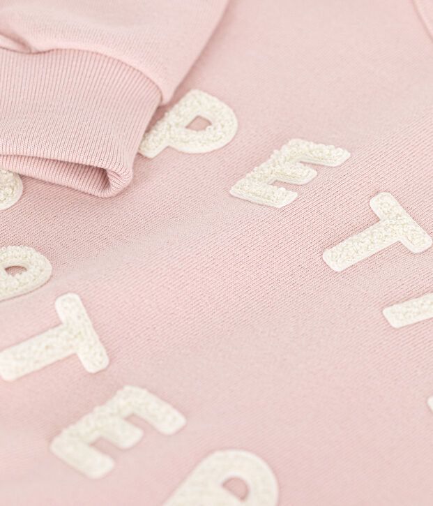 Maglia in tessuto felpato bambina rosa