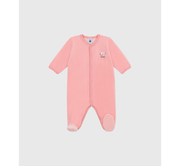 Dors-bien en bouclette velours rosa