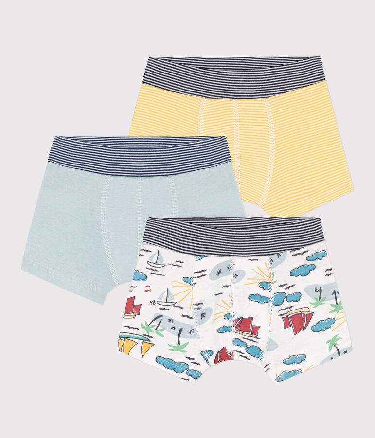 Confezione da 3 boxer esploratore in cotone bambino multicolore