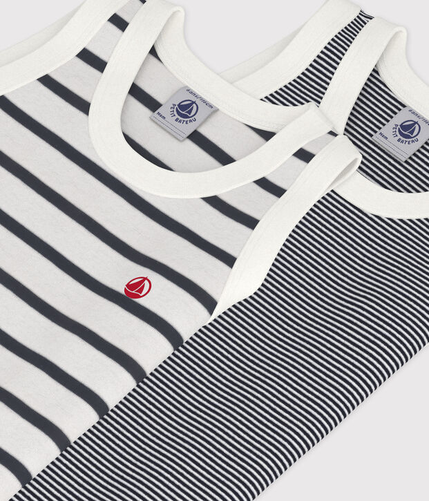 Confezione da 2 canottiere a righe bambino multicolore