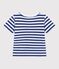 T-shirt a maniche corte in cotone a righe bambino blu/bianco