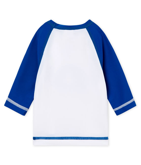 T-shirt ml protezione solare bebè unisex bianco MARSHMALLOW/blu RIYADH