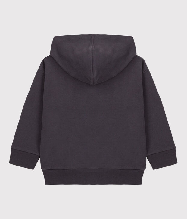 Felpa petit Boat con zip e cappuccio bambino grigio