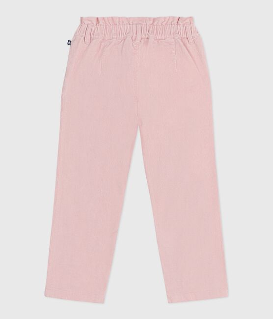Pantaloni in velluto tinta unita bambina rosa JOLI
