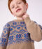 Pullover in misto lana e cotone jaquard bambino multicolore/multicolore