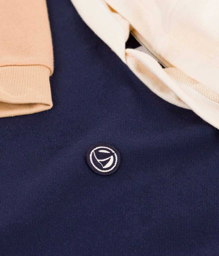 Felpa con cappuccio bambino blu/multicolore