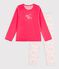 Pyjama  en velours rosa/multicolore