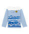 Maglia alla marinara da bambino con decorazioni creative bianco MARSHMALLOW/blu PERSE