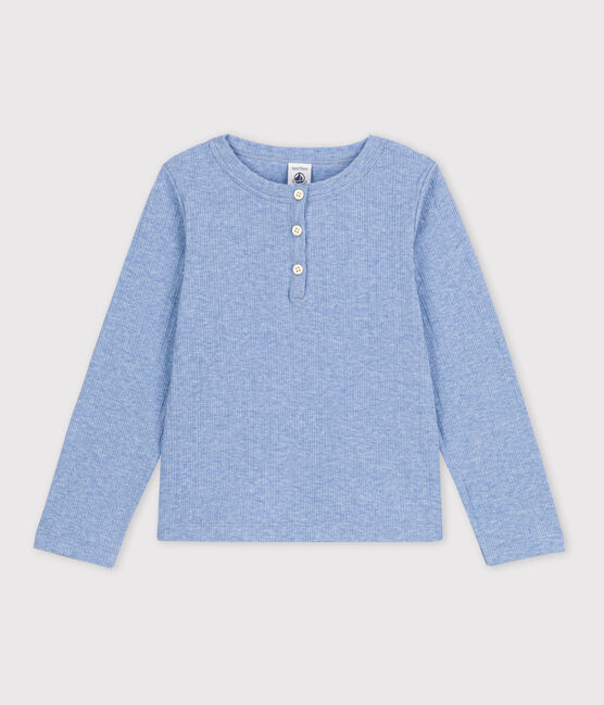 T-shirt in cotone bambina blu SKY CHINE