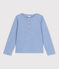 T-shirt in cotone bambina blu SKY CHINE
