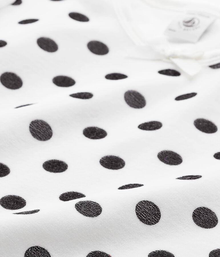 Camicia da notte per bambina in ciniglia blu/bianco/blu