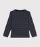 T-shirt a maniche lunghe in cotone bambino  blu SMOKING/bianco MARSHMALLOW