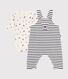 Set salopette e body in cotone neonato