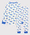 Pigiama bambino fantasia animali in cotone bianco MARSHMALLOW/bianco MULTICO