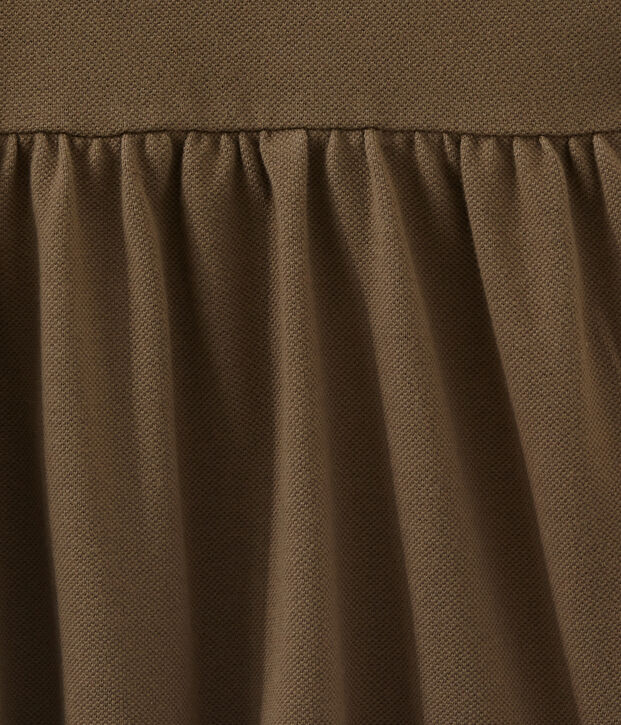 Abito per bambina a maniche corte marrone