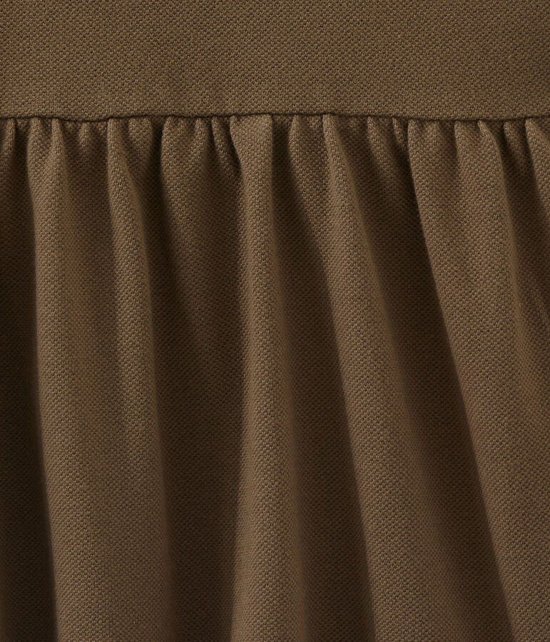 Abito per bambina a maniche corte marrone