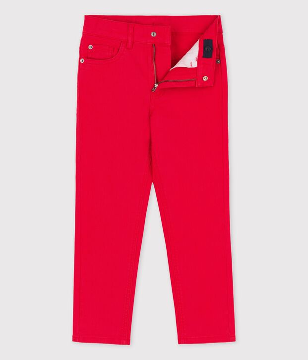 Pantalone in denim bambino rosso
