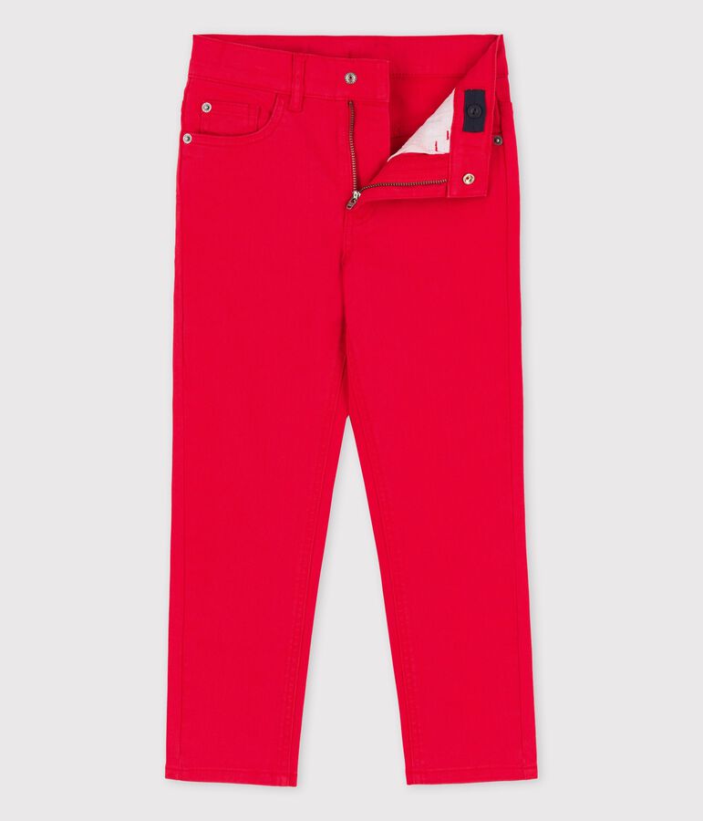 Pantalone in denim bambina / bambino rosso