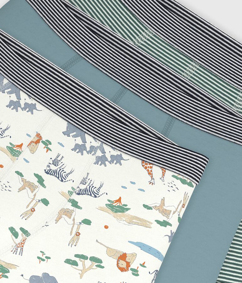 Set di boxer in cotone con stampa savana bambino multicolore