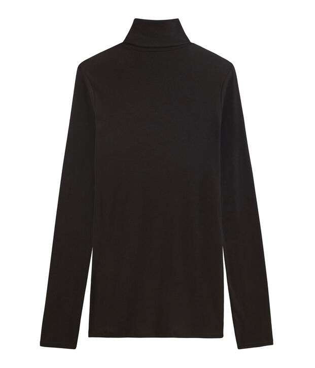 dolcevita donna in cotone leggero nero