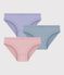Set di slip in cotone a tinta unita bambina multicolore